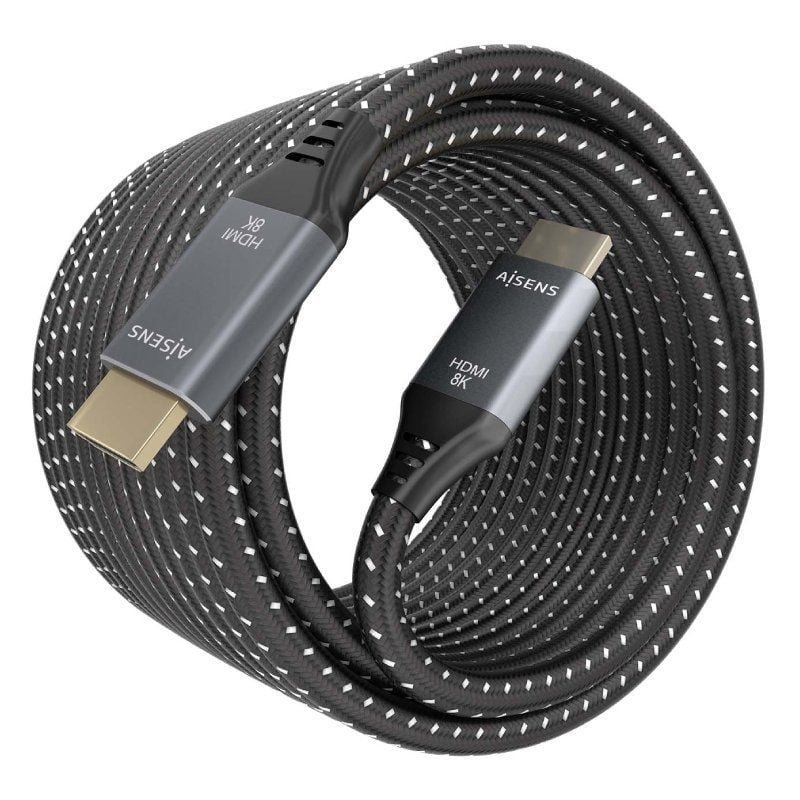 Cable HDMI 2.1 8K Aisens A150-0877/ HDMI Macho - HDMI Macho/ 7m/ Gris y Negro - изображение 2