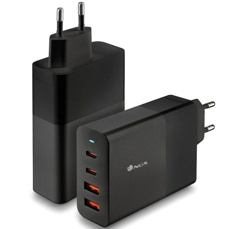 Cargador de Pared GaN NGS Bud 100W/ 2xUSB Tipo-C/ 2xUSB/ 100W - изображение 4