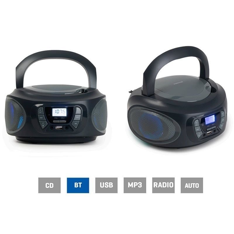 Radio CD Fonestar BOOM-ONE-G/ 13W/ con Cable/ a Pilas/ Gris - изображение 4