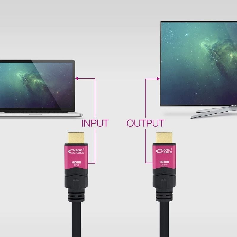 Cable HDMI 2.0 4K Nanocable 10.15.3715/ HDMI Macho - HDMI Macho/ 15m/ Negro - изображение 4