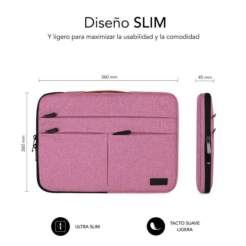 Funda Subblim Air Padding 360 Sleeve para Portátiles hasta 14"/ Rosa - изображение 5