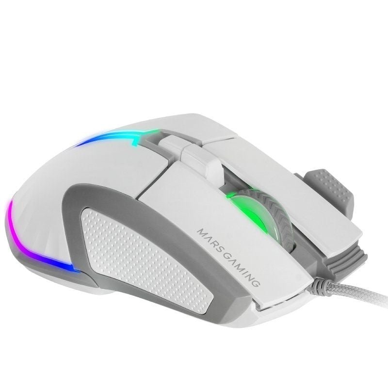 Ratón Gaming Mars Gaming MM-XT/ Hasta 12800DPI/ Blanco - изображение 4