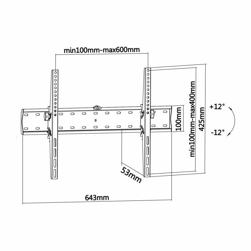 Soporte de Pared Fijo Inclinable Aisens WT70T-017 para TV de 37-70"/ hasta 40kg - изображение 5
