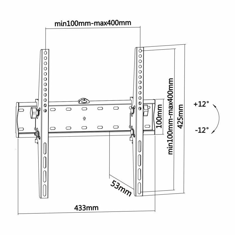 Soporte de Pared Inclinable Aisens WT55T-015 para TV de 32-55"/ hasta 40kg - изображение 4