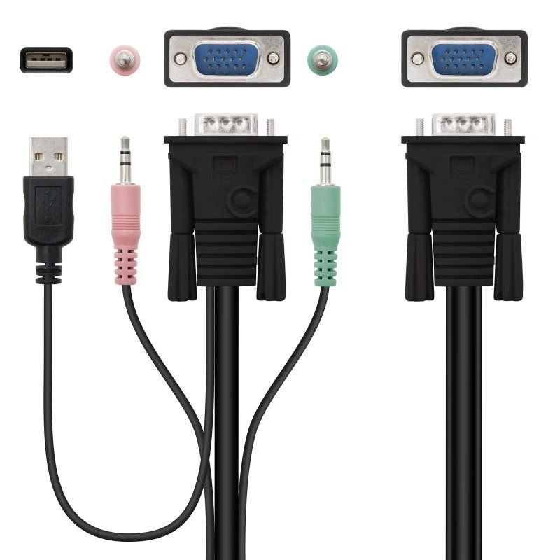 KVM Switch Nanocable 10.12.0001/ PC - CPU: 2 VGA + 2 USB + 4 JACK 3.5 / CONSOLA: 2 USB + VGA + 2 JACK 2.5/ 1.4m - изображение 3