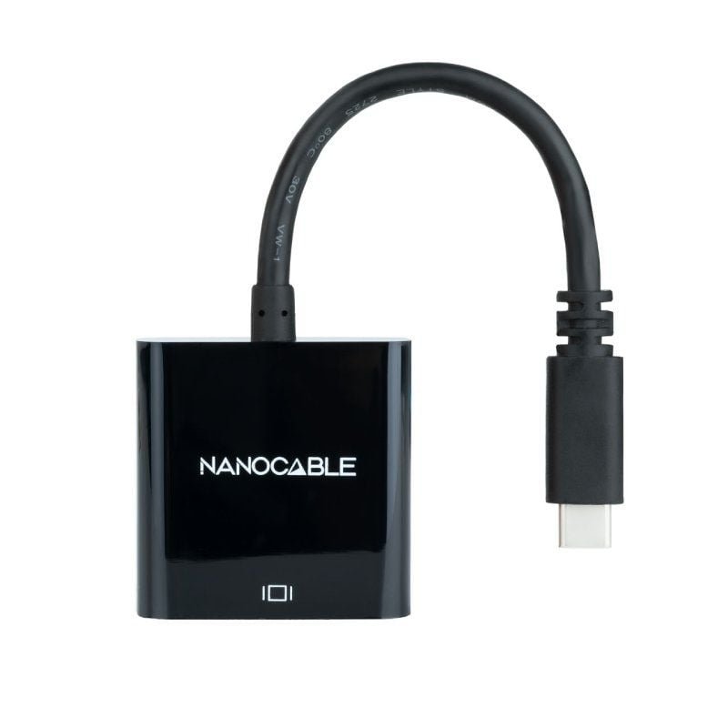 Conversor Nanocable 10.16.4102-BK/ USB Tipo-C Macho - HDMI Hembra/ 15cm/ Negro - изображение 2