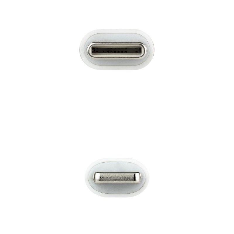 Cable USB 2.0 Tipo-C Lightning Nanocable 10.10.0600/ USB Tipo-C Macho - Lightning Macho/ 50cm/ Blanco - изображение 3