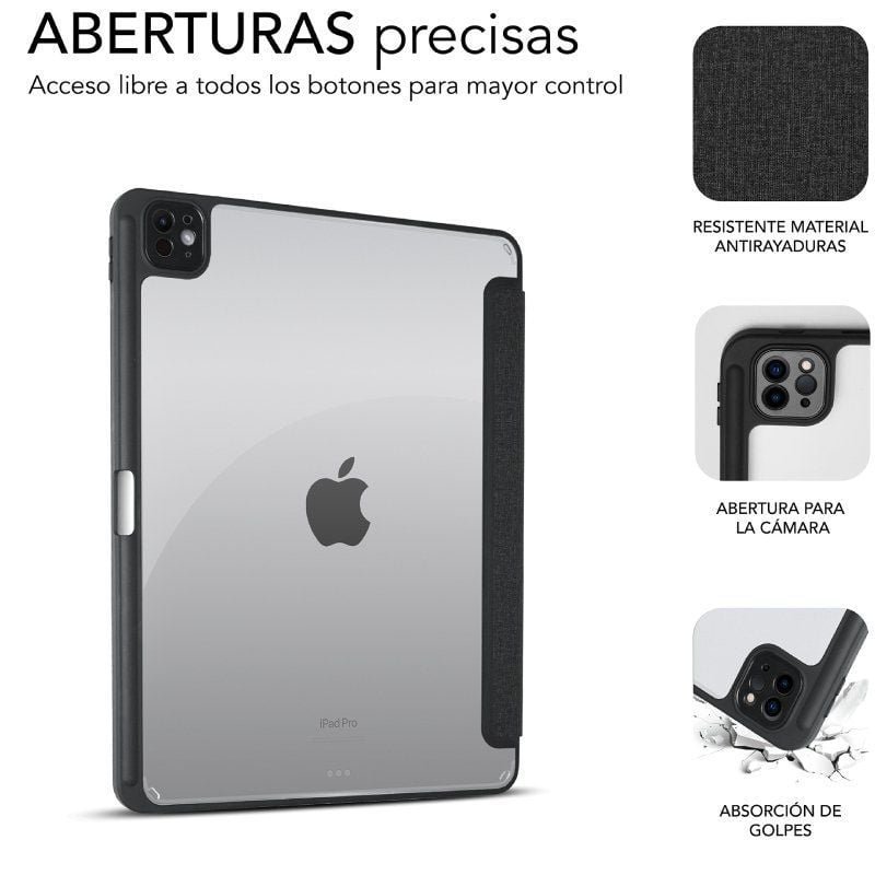 Funda Subblim Clear Shock Case para iPad Pro 11" 2024 M4/ Negra - изображение 2