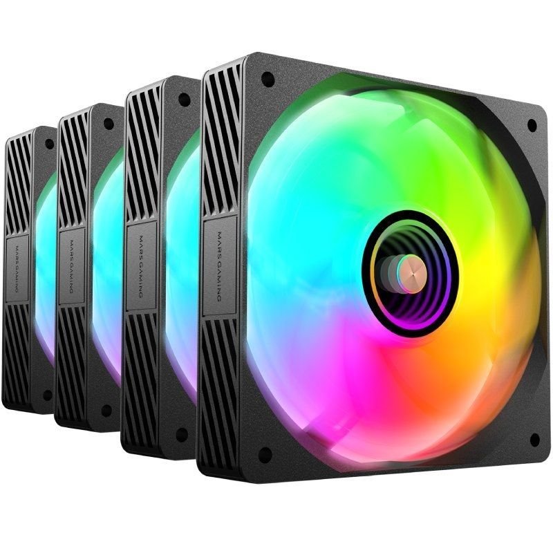 Pack 4 Ventiladores Mars Gaming MF-SI4KIT/ 12cm + HUB + Mando a Distancia/ ARGB - изображение 3
