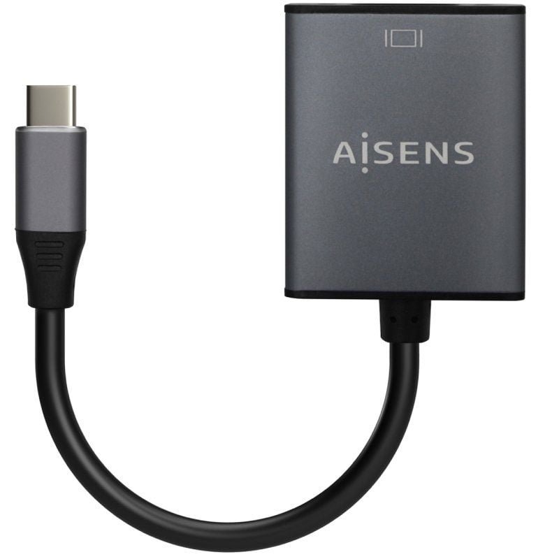 Conversor Aisens A109-0691/ USB Tipo-C Macho - VGA Hembra/ Hasta 27W/ 1250Mbps/ 15cm/ Gris - изображение 2