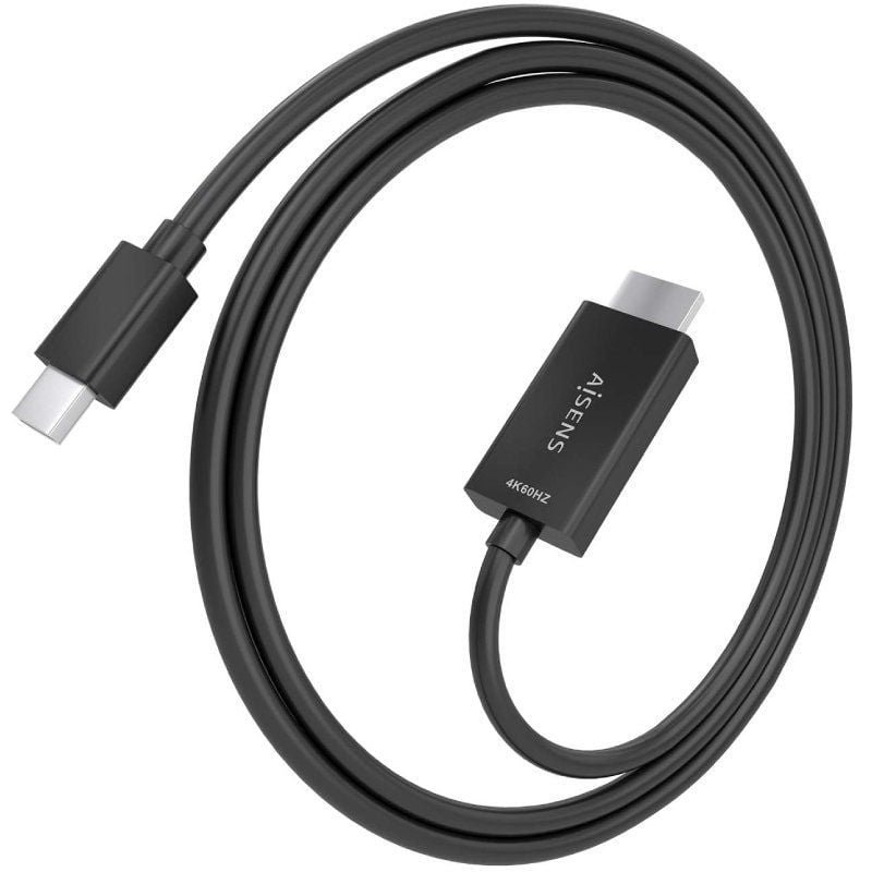 Cable Conversor Aisens A125-0887/ Mini DisplayPort Macho - HDMI 4K Macho/ 1.5m/ Negro - изображение 2