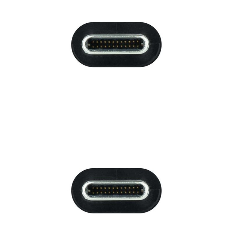 Cable USB 3.2 Tipo-C Nanocable 10.01.4103/ USB Tipo-C Macho - USB Tipo-C Macho/ Hasta 100W/ 20Gbps/ 3m/ Negro - изображение 3