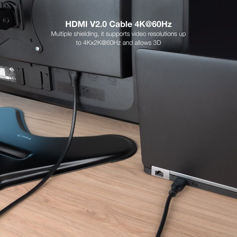 Cable HDMI 2.0 4K CCS Nanocable 10.15.3907/ HDMI Macho - HDMI Macho/ 7m/ Negro - изображение 5