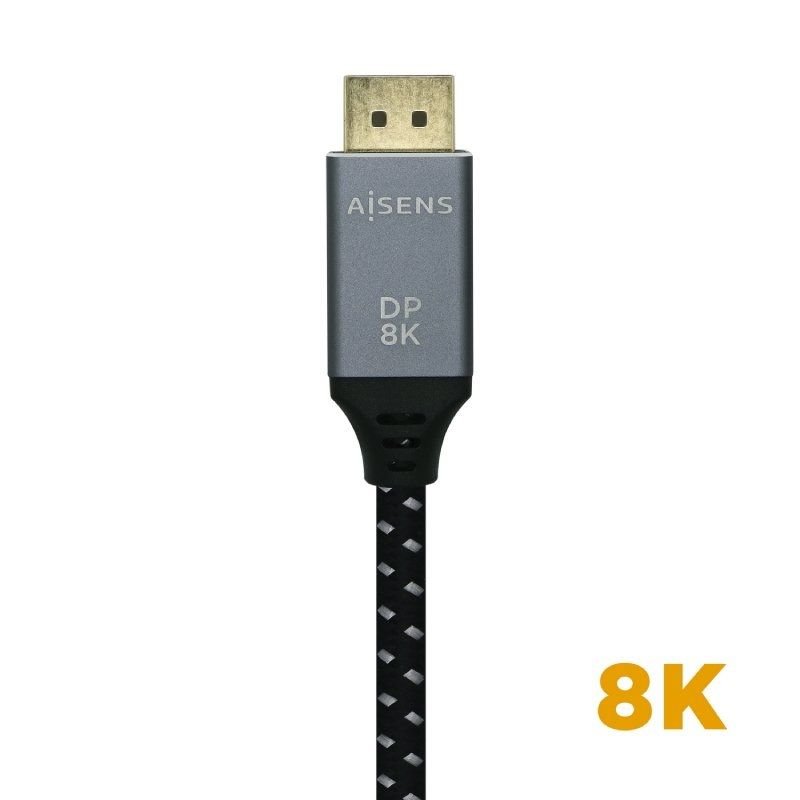 Cable DisplayPort 1.4 8K Aisens A149-0438/ DisplayPort Macho - DisplayPort Macho/ 3m/ Negro Gris - изображение 3