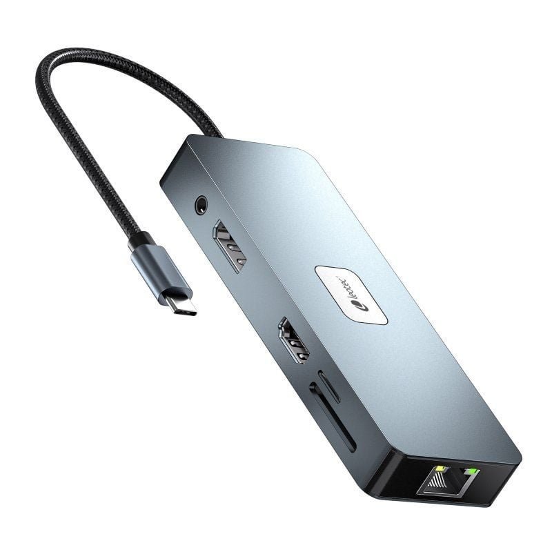 Docking USB Tipo-C Leotec LEDS03/ 3xUSB/ 1xUSB Tipo-C PD/ 1xHDMI 4K/ 1 xDisplayPort/ 1xVGA/ 1xAudio/ 1xRJ45/ 1xLector Tarjetas SD y MicroSD/ Gris - изображение 3