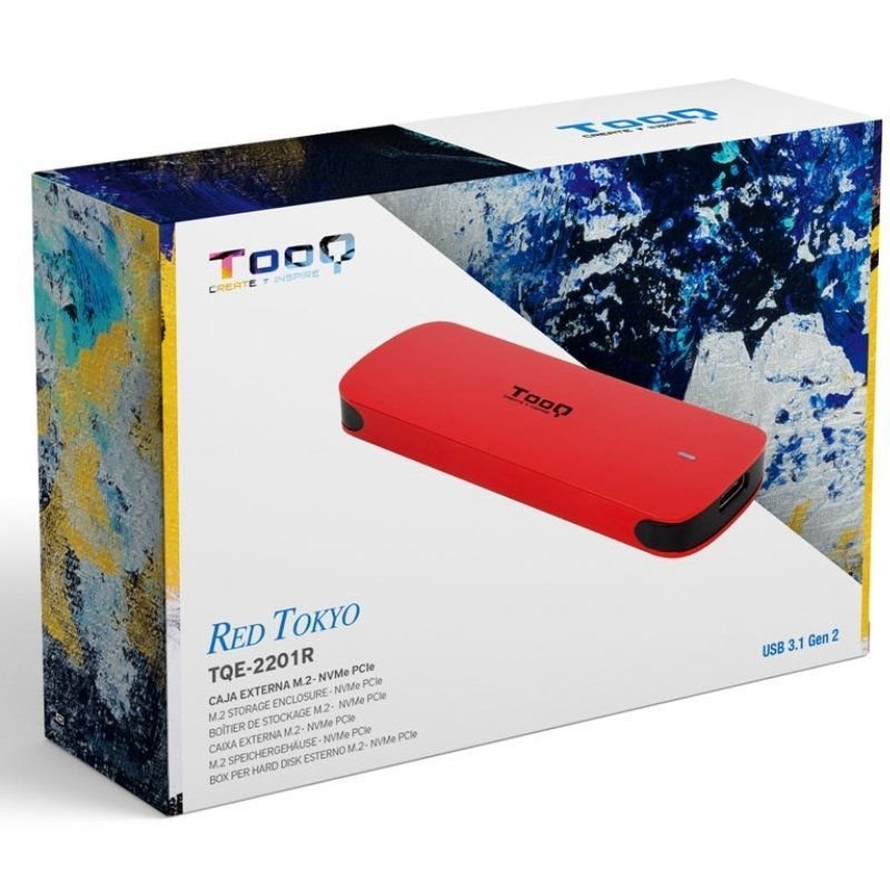 Caja Externa para Disco SSD M.2 NVMe TooQ TQE-2201R/ USB 3.1 Gen2/ Sin tornillos - изображение 5