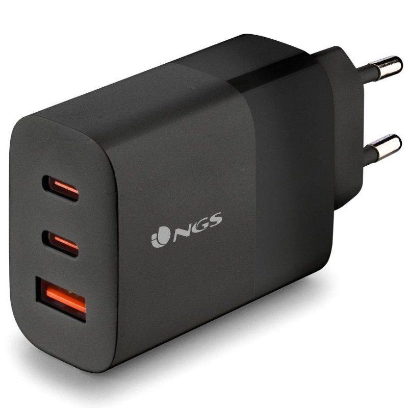 Cargador de Pared GaN NGS Bud 65W/ 2xUSB Tipo-C/ 1xUSB/ 65W - изображение 2