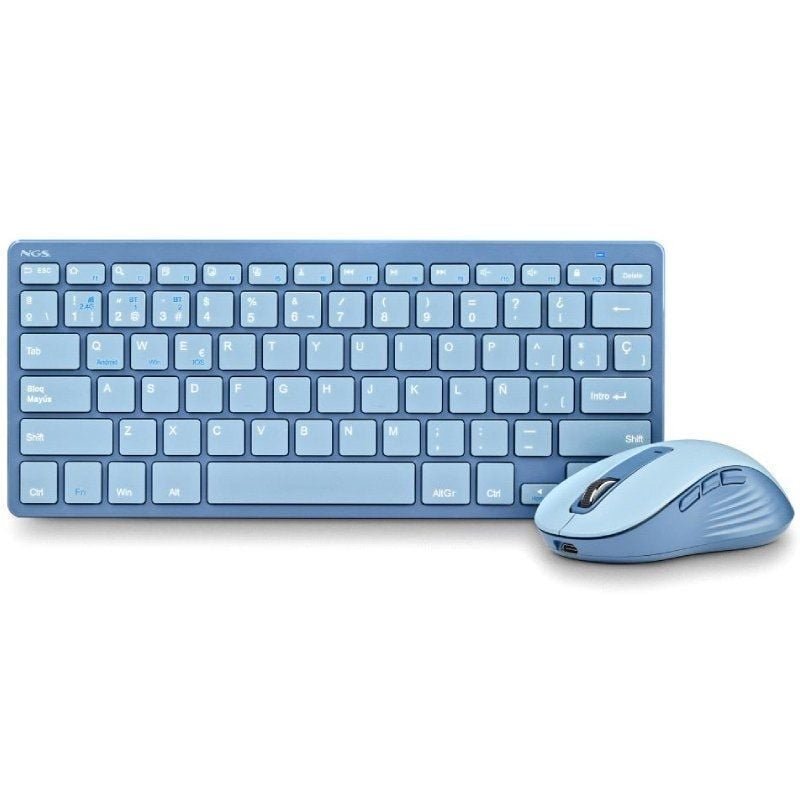 Teclado y Ratón Inalámbricos NGS Fantasy Kit Blue/ Azul - изображение 2