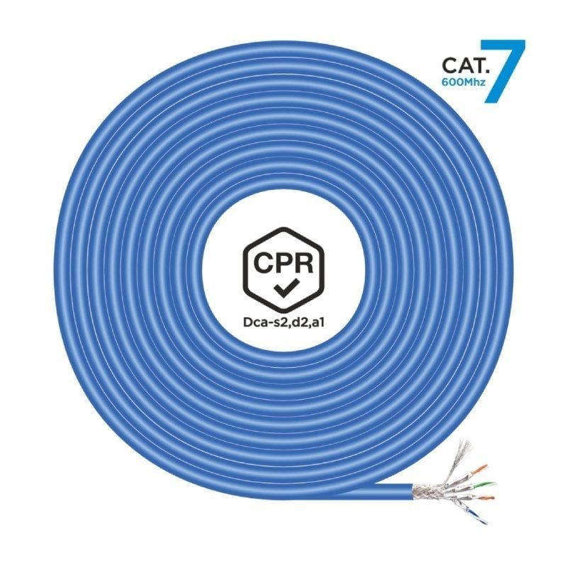 Bobina de Cable RJ45 SFTP AWG23 LSZH CPR Dca Aisens A146-0666 Cat.7/ 500m/ Azul - изображение 2