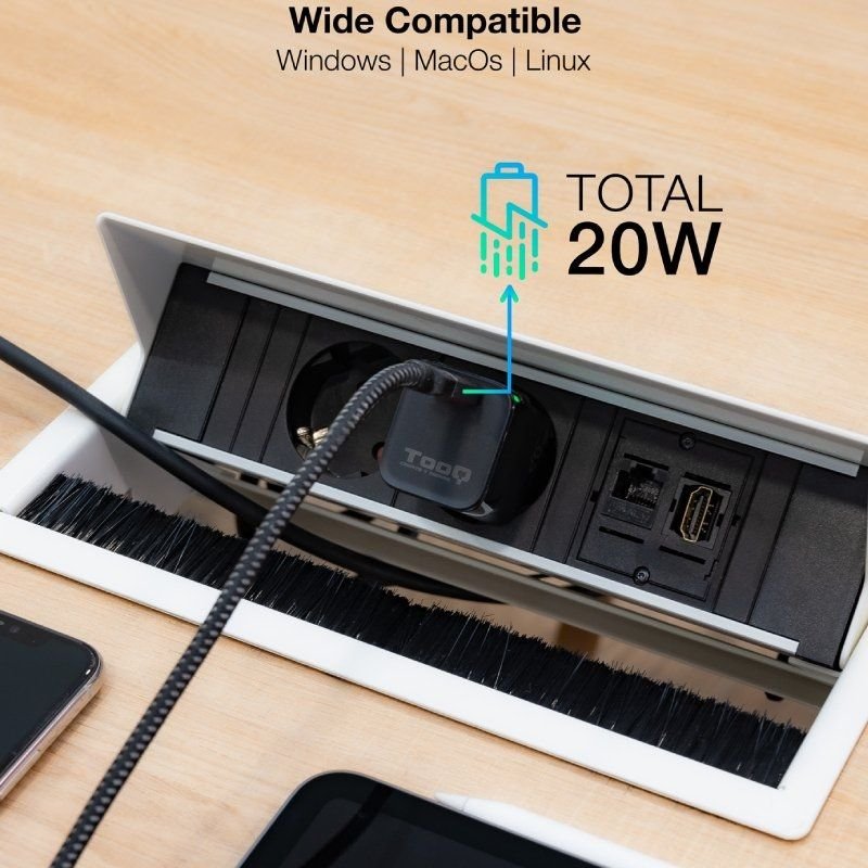 Cargador de Pared TooQ TQWC-PD20/ 1xUSB Tipo-C/ 20W - изображение 4