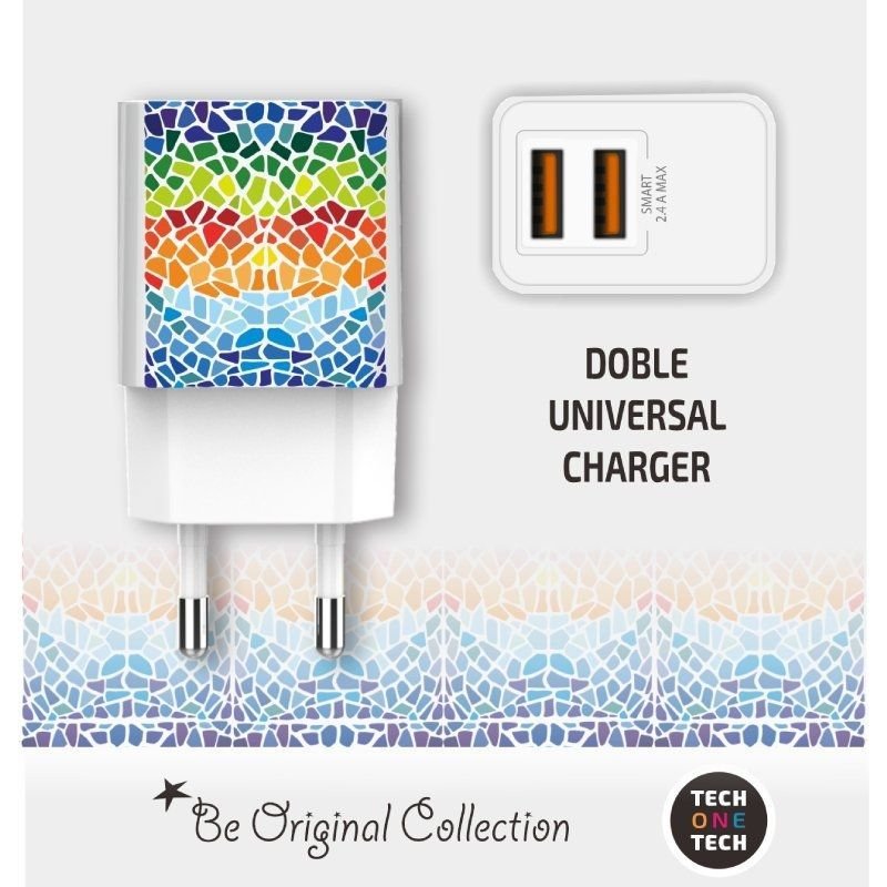 Cargador de Pared Tech One Tech Gaudi/ 2xUSB/ 12W/ Blanco - изображение 2