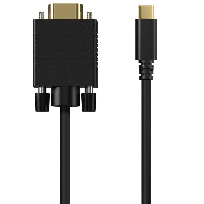 Cable Conversor Aisens A109-0692/ USB Tipo-C Macho - VGA Macho/ Hasta 27W/ 1250Mbps/ 80cm/ Negro - изображение 2