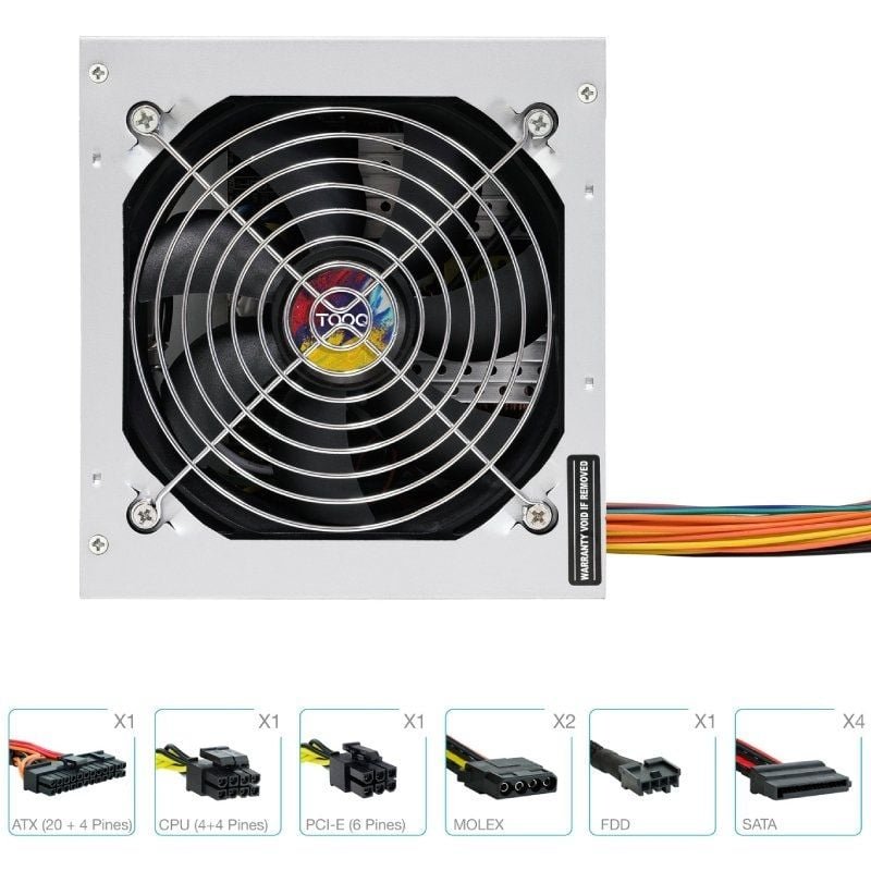 Fuente de Alimentación TooQ TQAPOLO-550SP/ 550W/ Ventilador 12cm - изображение 3