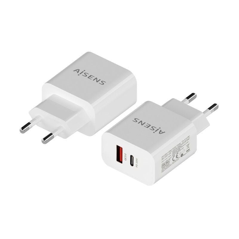 Cargador de Pared Aisens A110-0681/ 1xUSB Tipo-C/ 1xUSB/ 20W - изображение 2