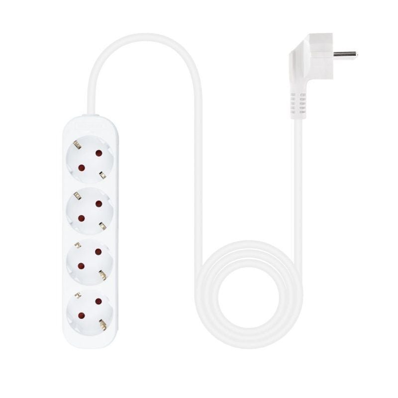 Regleta Nanocable 10.37.0004-NS/ 4 Tomas de Corriente/ Cable 1.4m/ Blanca - изображение 2