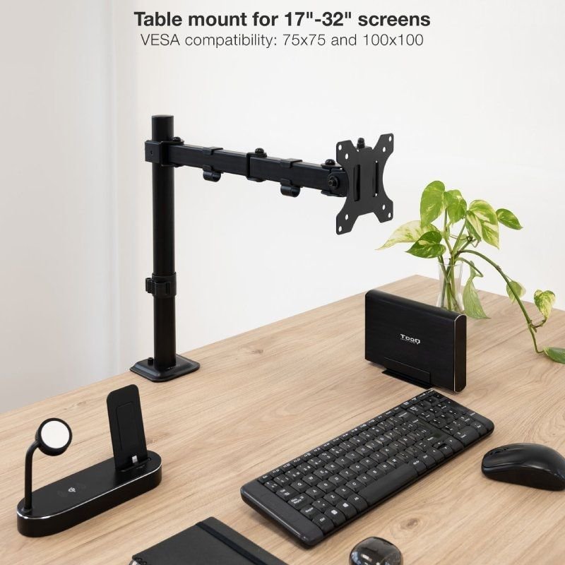 Soporte de Mesa para Monitor TooQ DB1801TN-B/ Giratorio/ Inclinable/ hasta 8kg - изображение 3