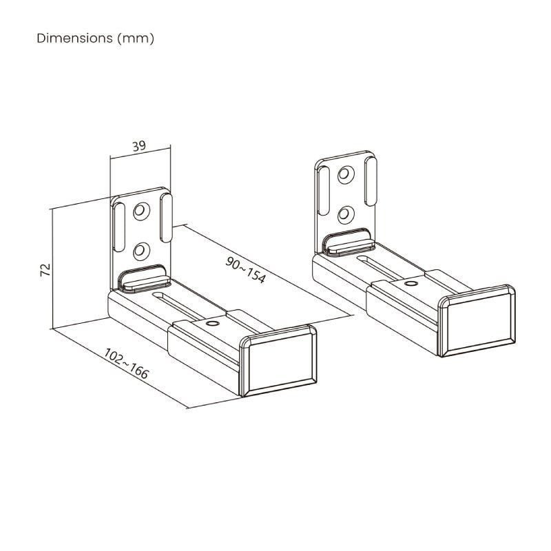 Soporte de Pared Aisens SPK02U-191 para Barra de Sonido/ hasta 15kg - изображение 4