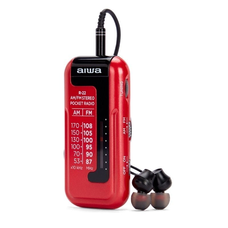 Radio Portátil Aiwa R-22RD/ con Batería/ a Pilas/ Roja - изображение 3