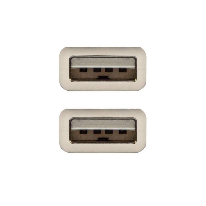 Cable USB 2.0 Nanocable 10.01.0302/ USB Macho - USB Macho/ 1m/ Beige - изображение 3