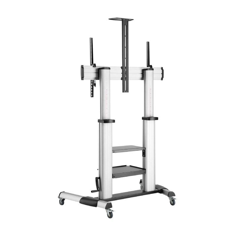 Soporte de Suelo Inclinable con Ruedas y Manivela Aisens FT100TE-125 para TV 60-100"/ hasta 100kg - изображение 2
