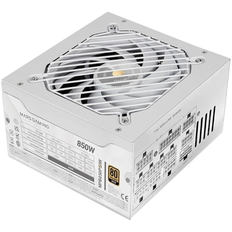 Fuente de Alimentación Mars Gaming MPB850PSI/ 850W/ Ventilador 14cm/ 80 Plus Gold