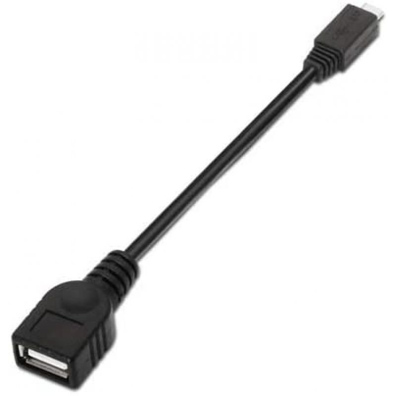 Cable USB 2.0 Nanocable 10.01.3500/ MicroUSB Macho - USB Hembra/ 15cm/ Negro - изображение 4