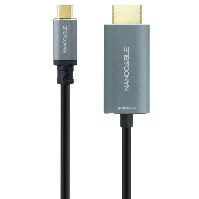 Cable Conversor Nanocable 10.15.5162/ USB Tipo-C Macho - HDMI Macho/ 1.8m/ Negro - изображение 2