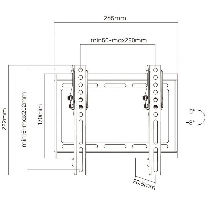 Soporte de Pared Inclinable Aisens WT42T-159 para TV de 23-42"/ hasta 35kg - изображение 5