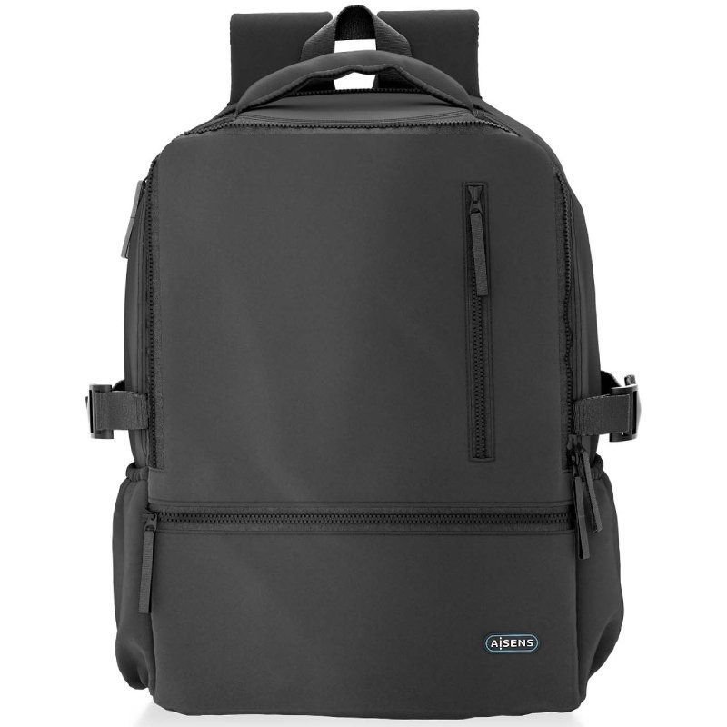 Mochila Aisens ASBG-BP086-BK para Portátiles hasta 15.6"/ Impermeable/ Negro