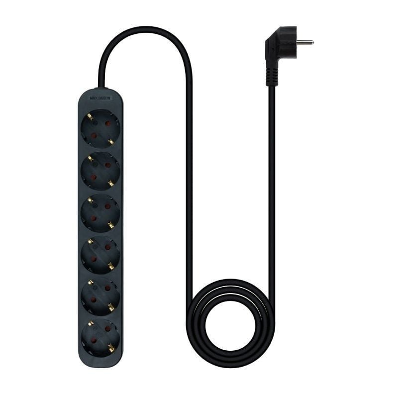 Regleta Nanocable 10.37.0006-NS-BK/ 6 Tomas de Corriente/ Cable 1.4m/ Negra - изображение 2