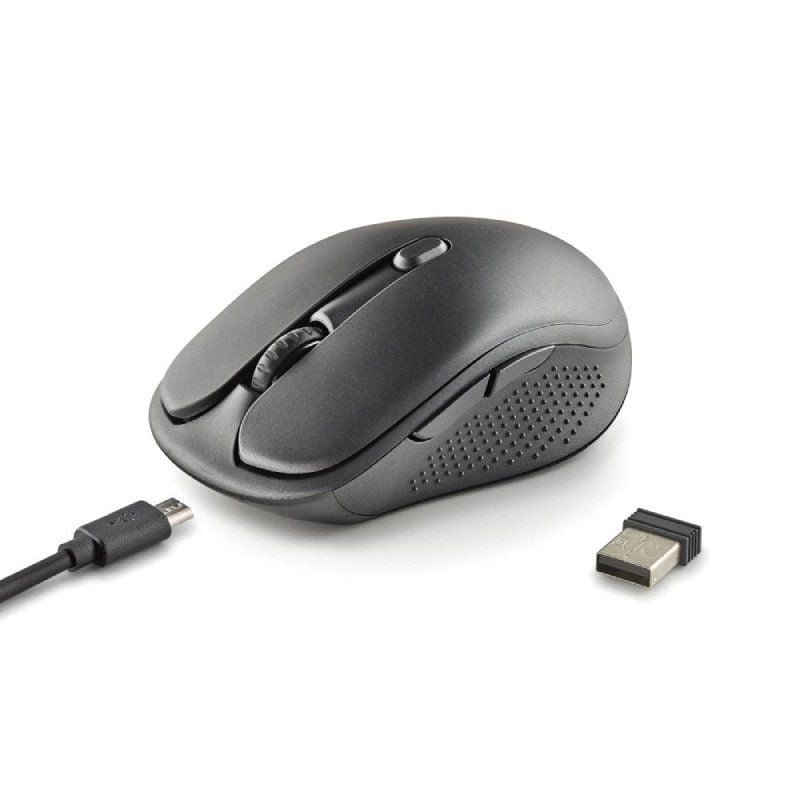 Ratón Inalámbrico NGS Evo Rust/ Batería recargable/ Hasta 1600 DPI/ Negro - изображение 2