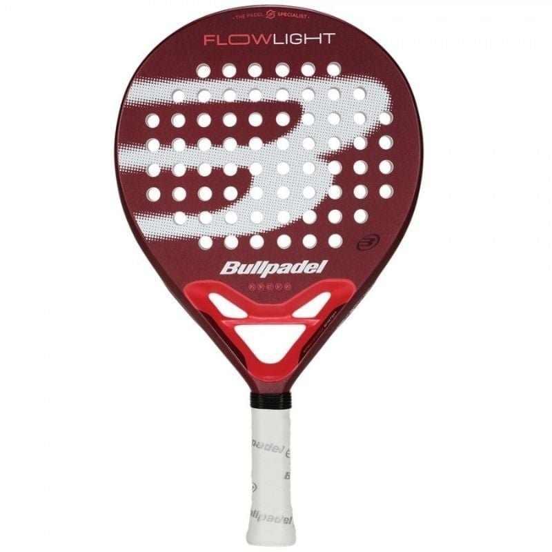 Pala de Pádel Bullpadel Flow Light 25/ Blanca y Roja