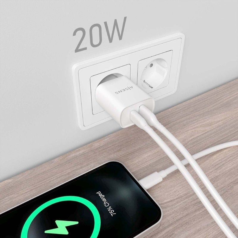 Cargador de Pared Aisens A110-0754/ 1xUSB Tipo-C/ 1xUSB/ 20W - изображение 5