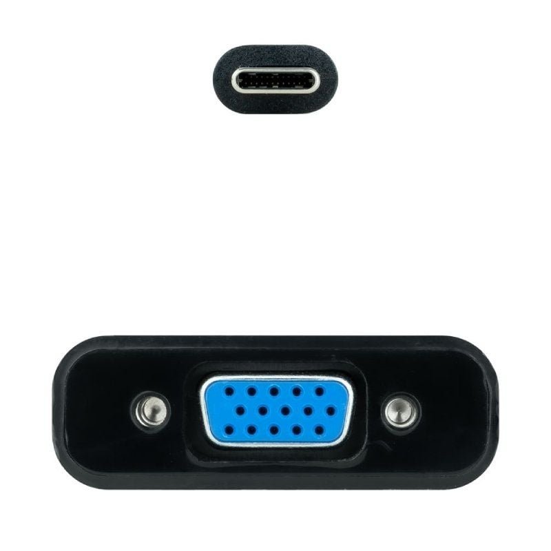 Cable Conversor Nanocable 10.16.4101-BK/ USB Tipo-C Macho - VGA Hembra - изображение 2
