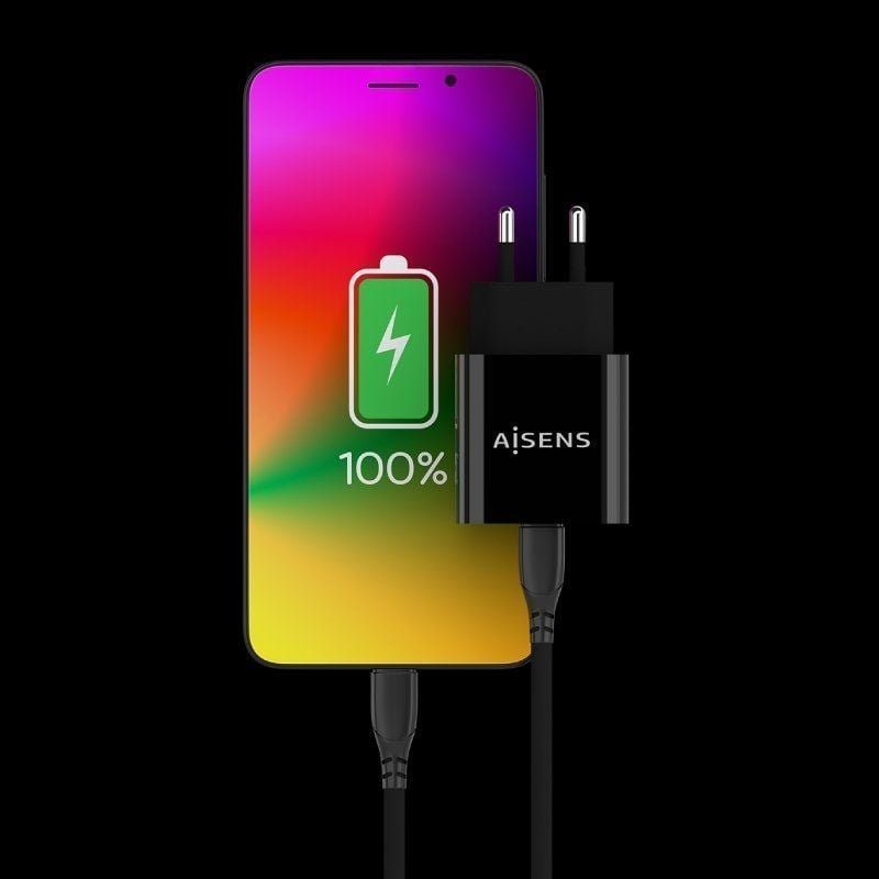 Cargador de Pared Aisens A110-0538/ 1xUSB Tipo-C PD3.0/ 20W/ Negro - изображение 4