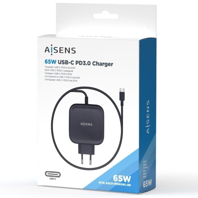 Cargador de Pared Aisens ASCH-1PD65WL-BK/ 1xUSB Tipo-C/ 65W - изображение 5