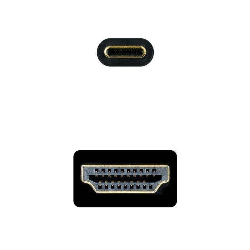 Cable Conversor Nanocable 10.15.5133/ USB Tipo-C Macho - HDMI Macho/ 3m/ Negro - изображение 3