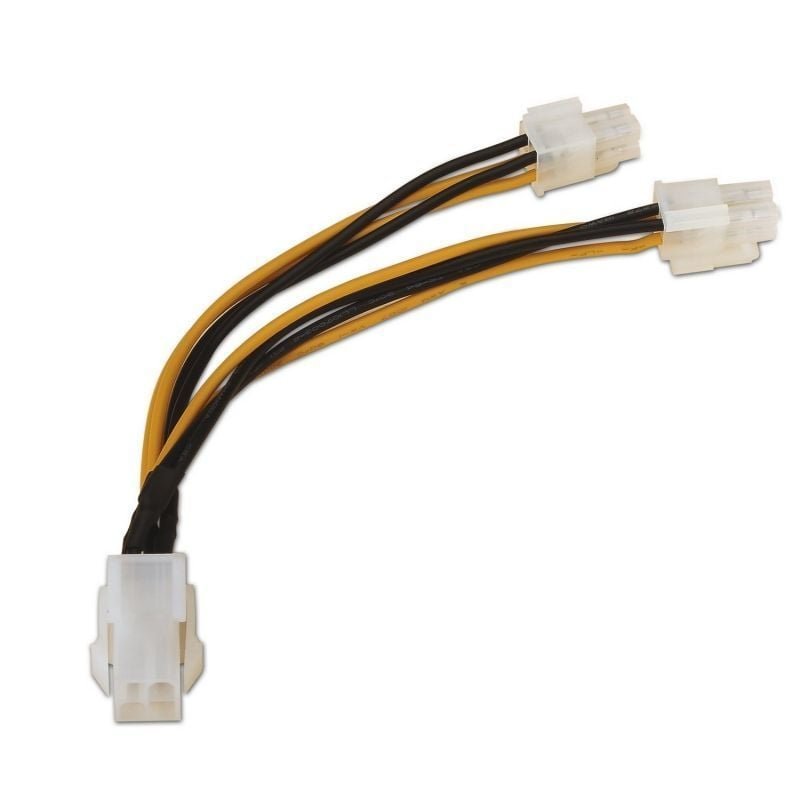 Cable Alimentación para Microprocesador Aisens A131-0166/ Molex 4+4 PIN Macho - Molex 4 PIN Hembra/ Hasta 54W/ 15cm - изображение 2