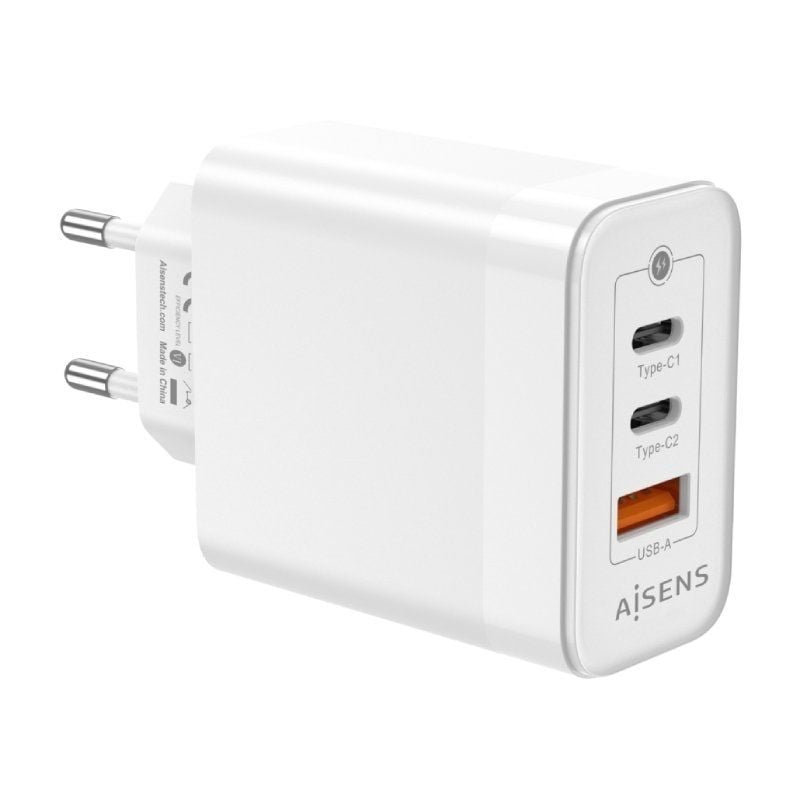 Cargador de Pared GaN Aisens ASCH-65W3P007-W/ 2xUSB Tipo-C/ 1x USB/ 65W - изображение 2