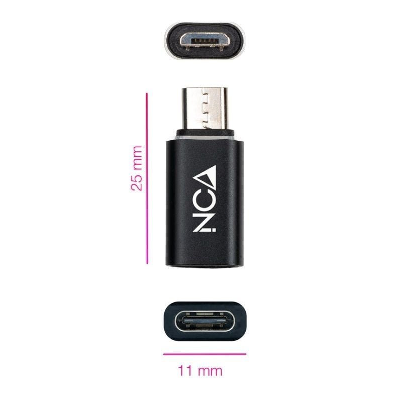 Adaptador Nanocable 10.02.0014/ MicroUSB Macho - USB Tipo-C Hembra - изображение 2